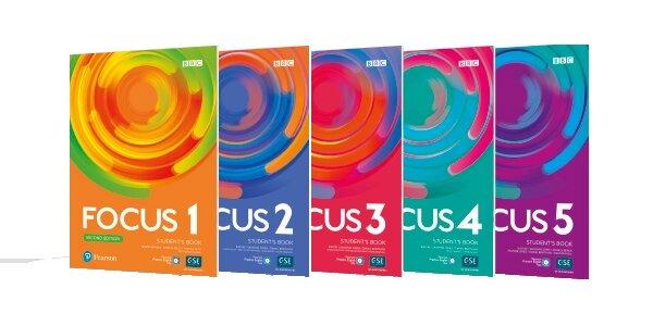 Focus second edition 1, 2, 3, 5  Studen's book + Workbook